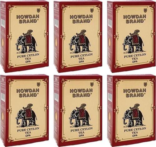 Tea Howdah Brand Saf Siyah Seylan Çayı 500 Gr X 6 Adet