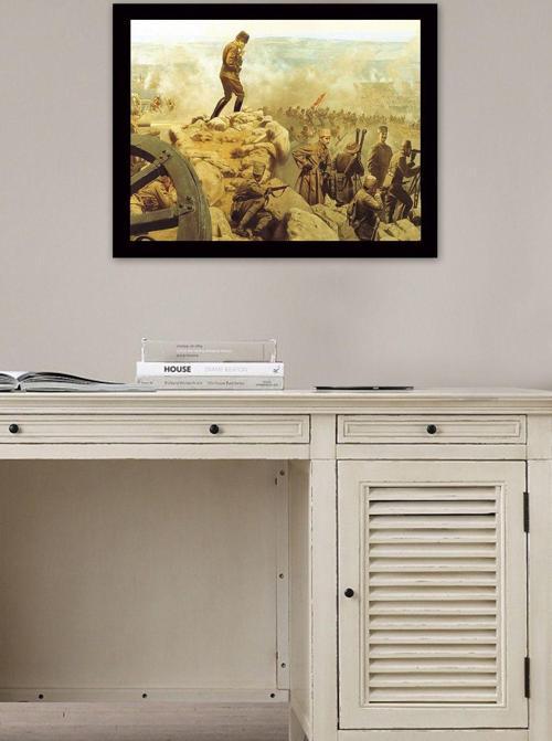 Siyah Çerçeveli Atatürk Tablosu 40 cm x 55 cm