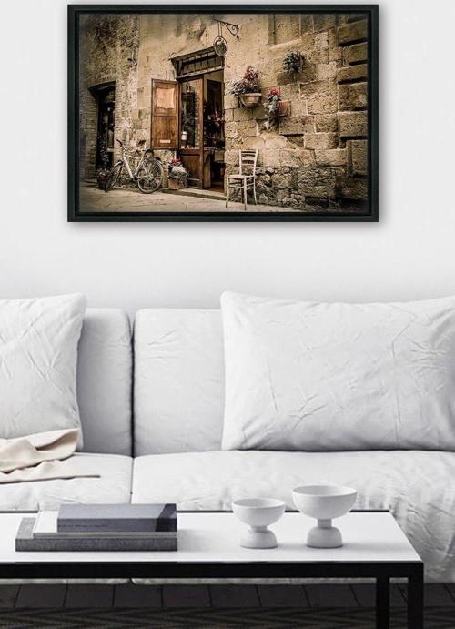 Siyah L Çerçeve Kanvas Tablo 105x145 cm