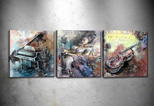 3 Parçalı Kanvas Tablo
