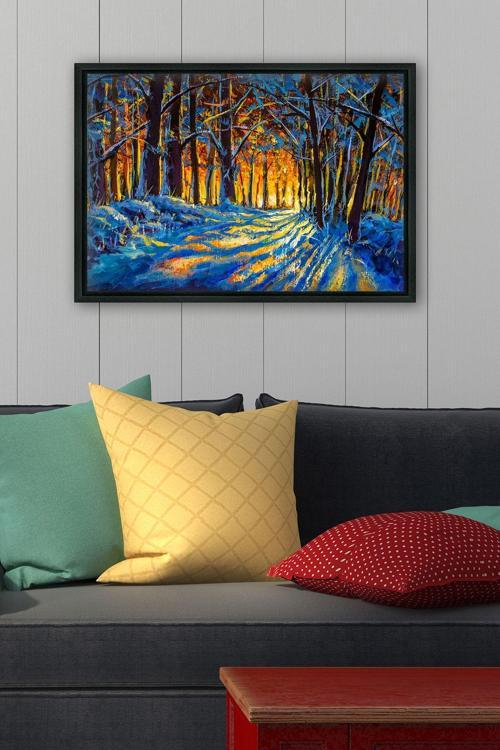 Siyah L Çerçeve Kanvas Tablo 55x75 cm