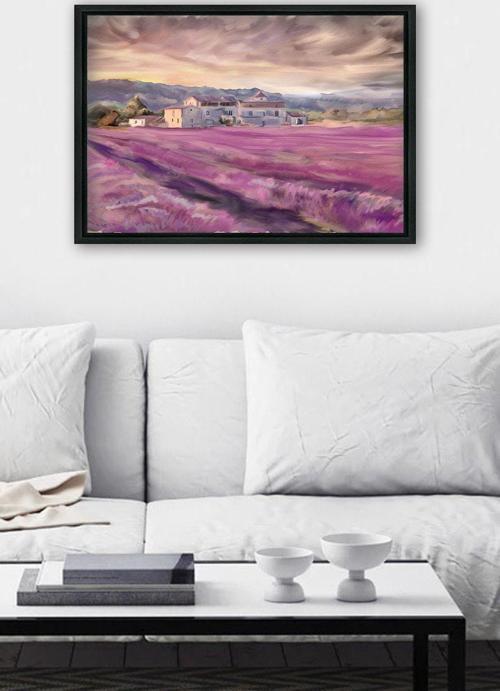Siyah L Çerçeve Kanvas Tablo 55x75 cm