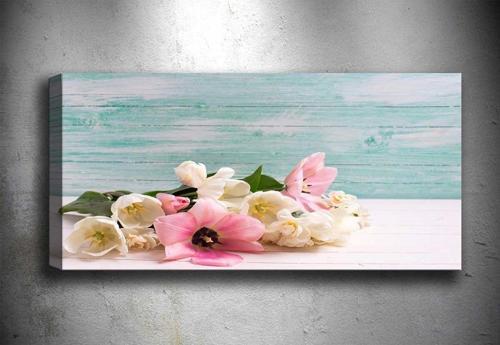 30x90 cm Çiçek Kanvas Tablo