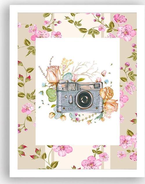 Beyaz Çerçeveli Tablo 25 cm x 30 cm