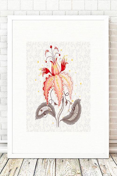 Beyaz Çerçeveli Tablo 25 cm x 30 cm