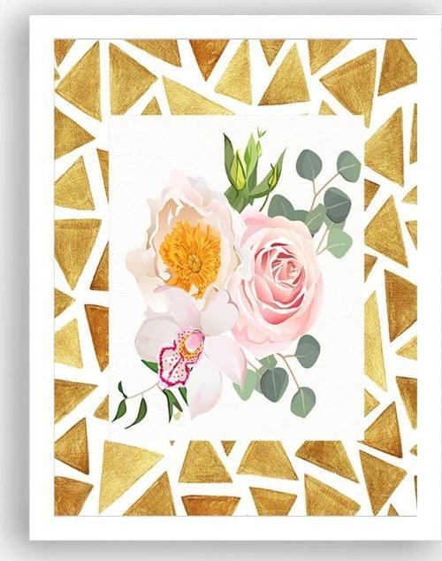 Beyaz Çerçeveli Tablo 25 cm x 30 cm