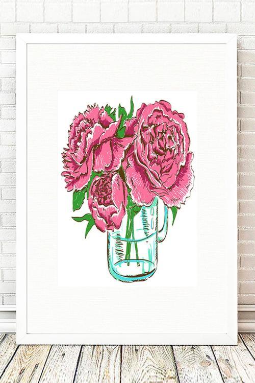 Beyaz Çerçeveli Tablo 25 cm x 30 cm