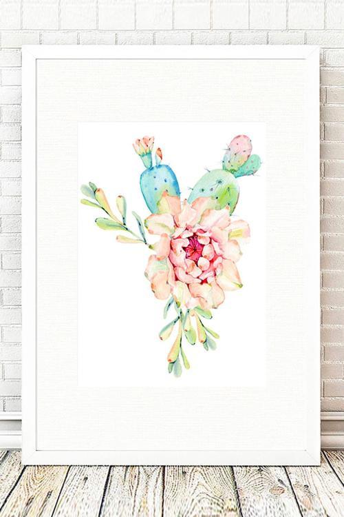 Beyaz Çerçeveli Tablo 25 cm x 30 cm