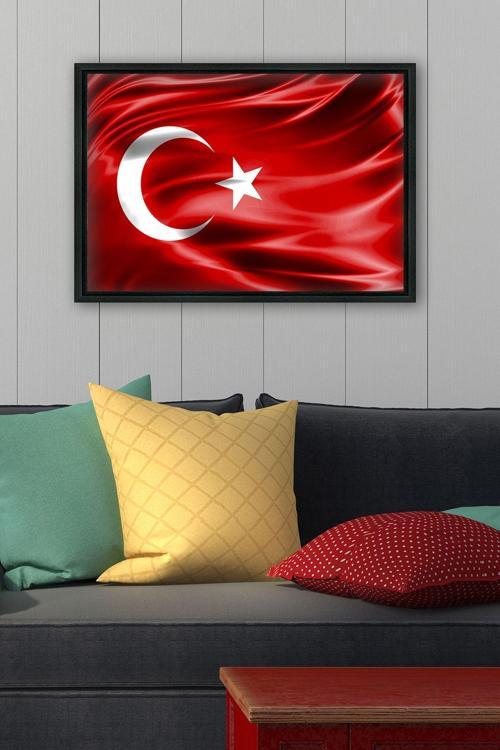 Siyah L Çerçeve Kanvas Tablo 75x105 cm