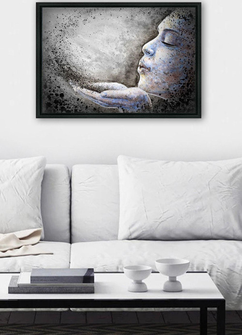 Siyah L Çerçeve Kanvas Tablo 75x105 cm