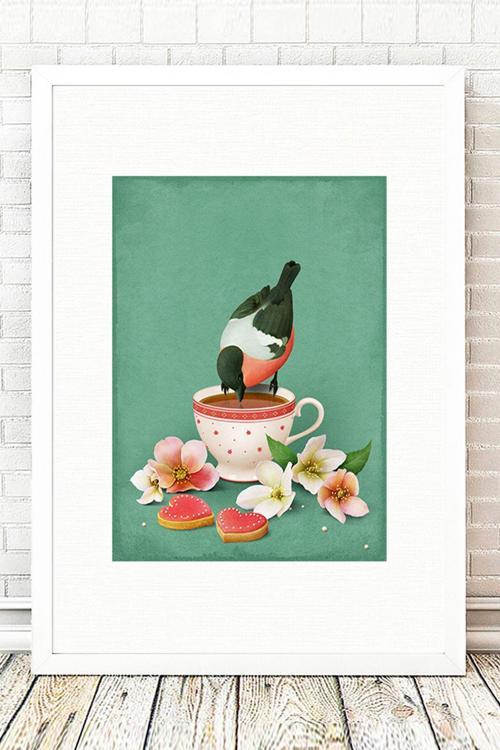 Beyaz Çerçeveli Tablo 25 cm x 30 cm