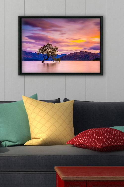 Siyah L Çerçeve Kanvas Tablo 105x145 cm