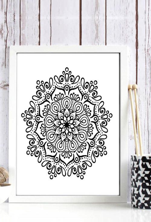 Beyaz Çerçeveli Tablo 25 cm x 30 cm