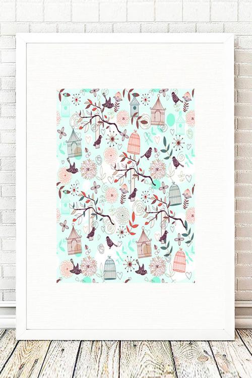 Beyaz Çerçeveli Tablo 25 cm x 30 cm