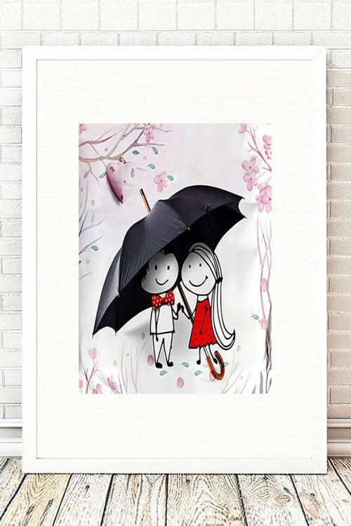 Beyaz Çerçeveli Tablo 25 cm x 30 cm