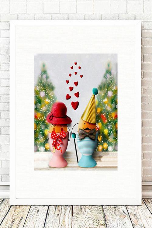 Beyaz Çerçeveli Tablo 25 cm x 30 cm