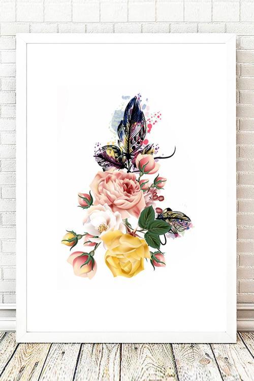 Beyaz Çerçeveli Tablo 25 cm x 30 cm