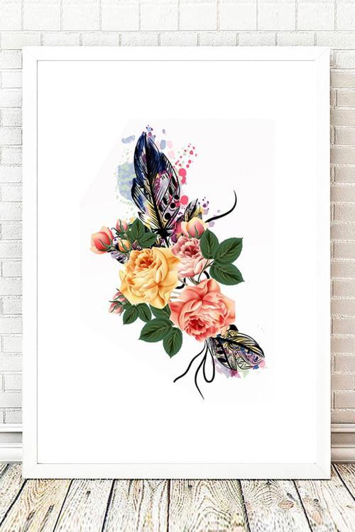 Beyaz Çerçeveli Tablo 25 cm x 30 cm