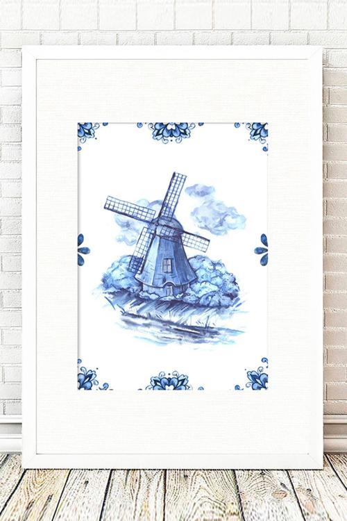 Beyaz Çerçeveli Tablo 25 cm x 30 cm