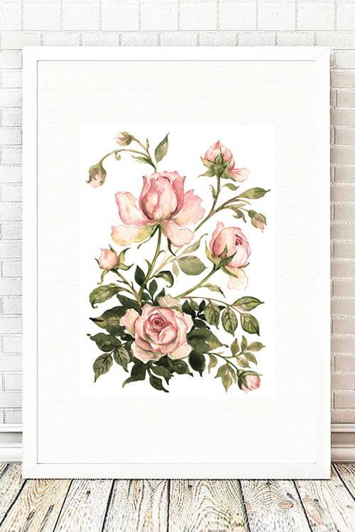 Beyaz Çerçeveli Tablo 25 cm x 30 cm