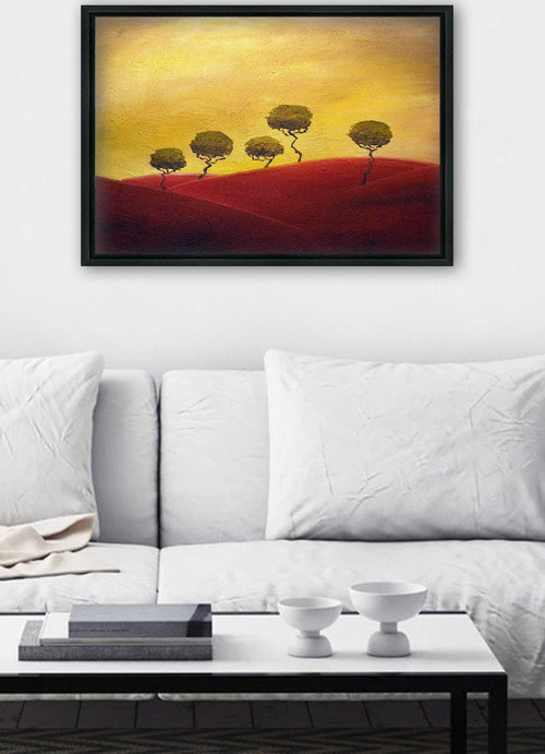 Siyah L Çerçeve Kanvas Tablo 105x145 cm