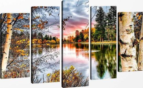 5 Parçalı Kanvas Tablo 60x100 cm