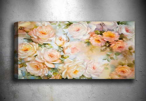 30x90 cm Çiçek Kanvas Tablo