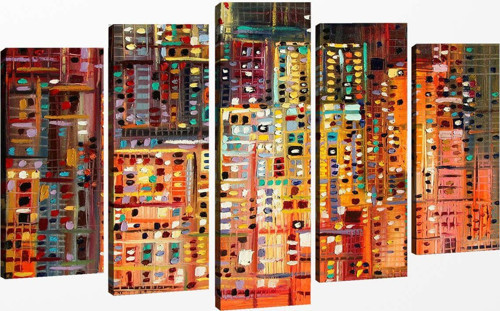 5 Parçalı Kanvas Tablo 60x100 cm