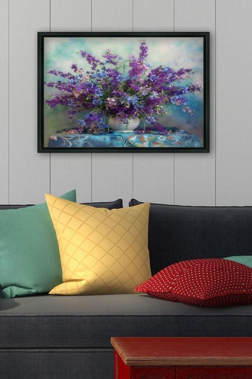 Siyah L Çerçeve Kanvas Tablo 55x75 cm