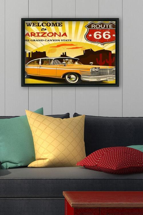 Siyah L Çerçeve Kanvas Tablo 75x105 cm