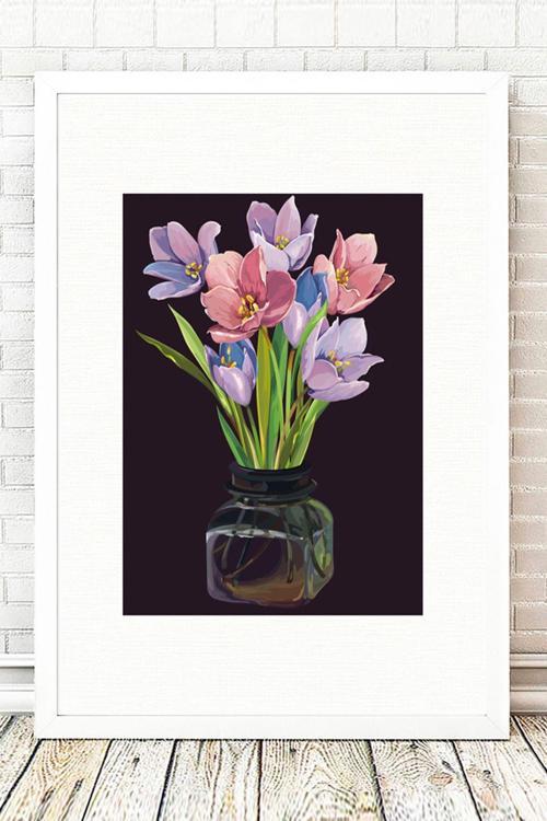 Beyaz Çerçeveli Tablo 25 cm x 30 cm