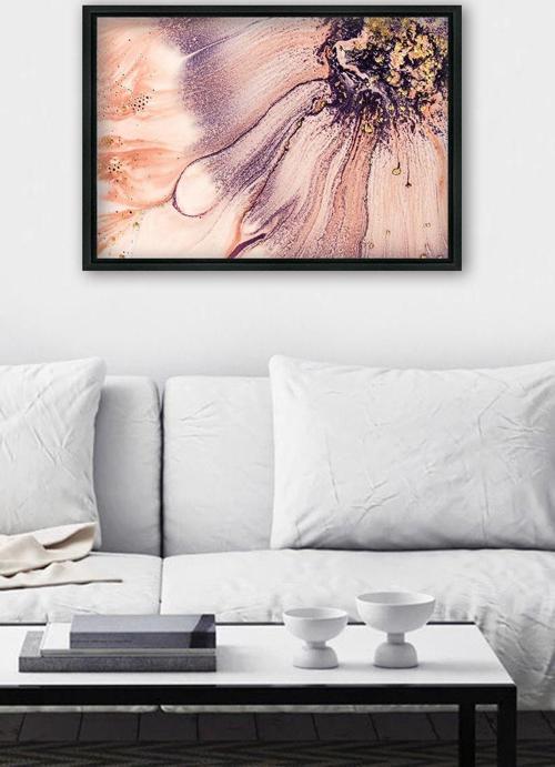 Siyah L Çerçeve Kanvas Tablo 75x105 cm