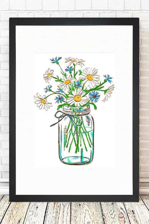 Siyah Çerçeveli Tablo 25 cm x 30 cm