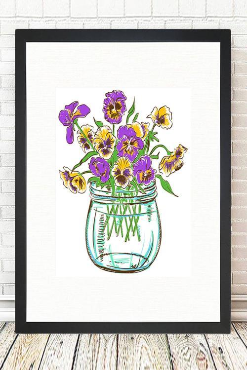 Siyah Çerçeveli Tablo 25 cm x 30 cm