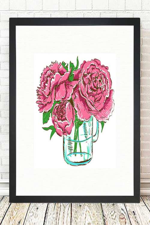 Siyah Çerçeveli Tablo 25 cm x 30 cm
