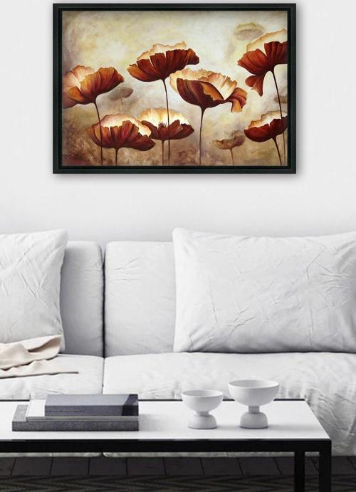 Siyah L Çerçeve Kanvas Tablo 55x75 cm