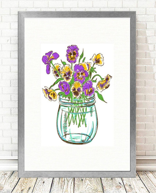 Gümüş Çerçeveli Tablo 25 cm x 30 cm