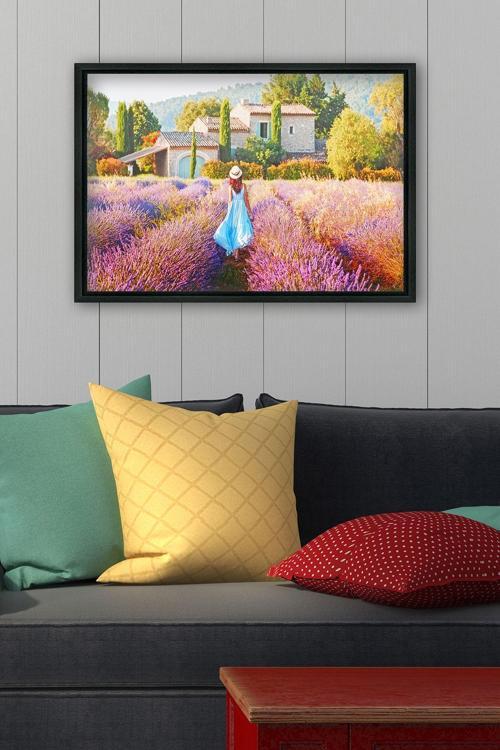 Siyah L Çerçeve Kanvas Tablo 55x75 cm