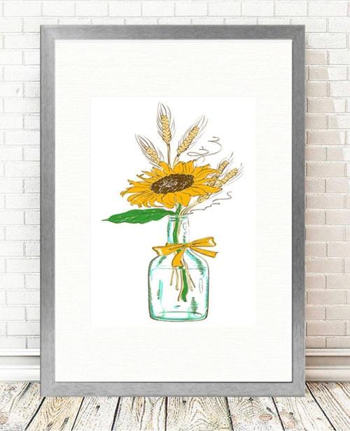 Gümüş Çerçeveli Tablo 25 cm x 30 cm