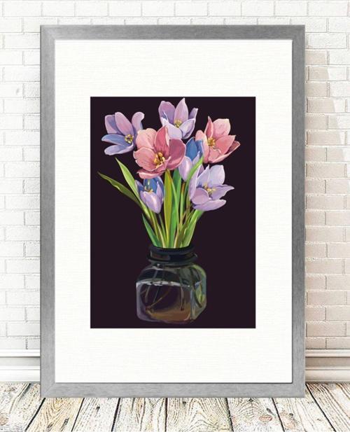 Gümüş Çerçeveli Tablo 25 cm x 30 cm