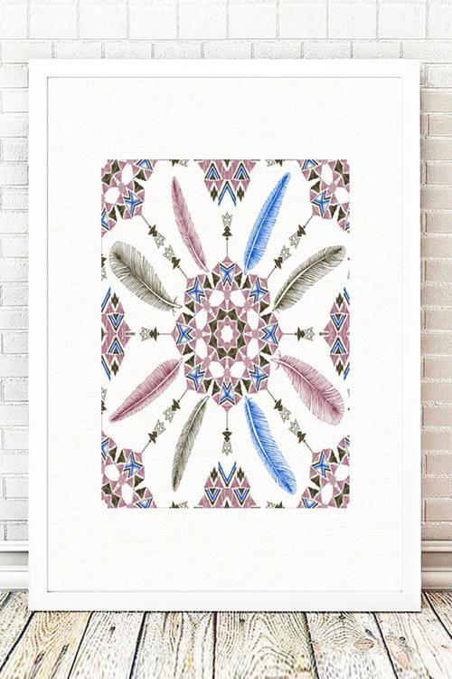 Beyaz Çerçeveli Tablo 25 cm x 30 cm