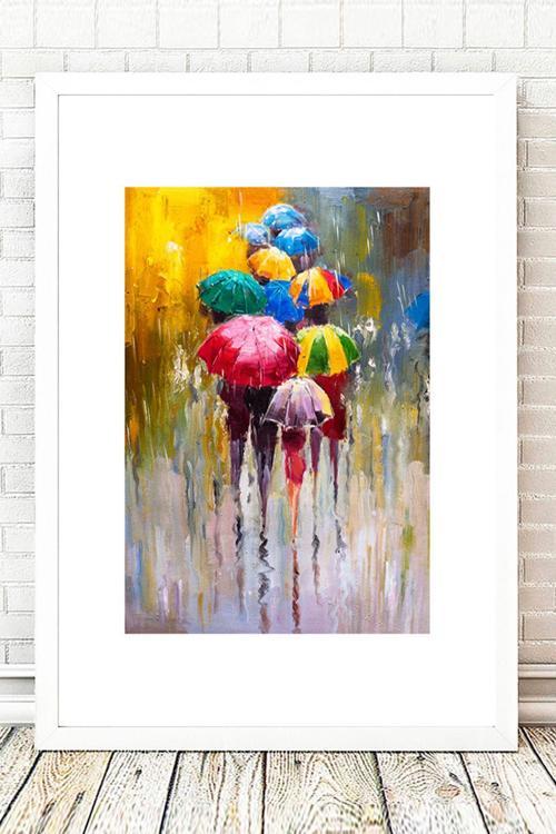 Beyaz Çerçeveli Tablo 25 cm x 30 cm