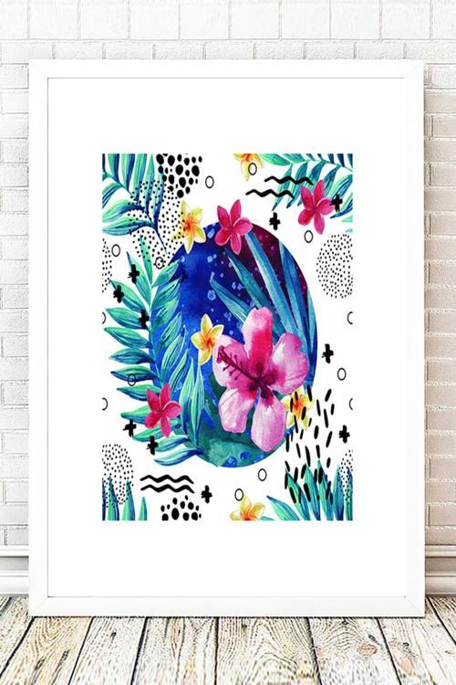 Beyaz Çerçeveli Tablo 25 cm x 30 cm