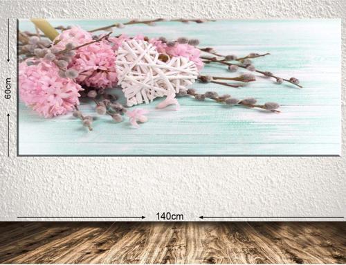 Dev Boyut Çiçek Kanvas Tablo 60x140 cm