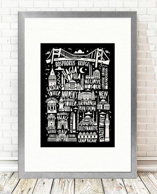 Gümüş Çerçeveli Tablo 25 cm x 30 cm