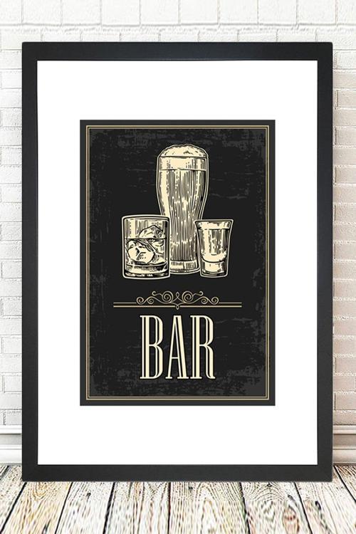 Siyah Çerçeveli Tablo 25 cm x 30 cm