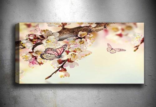 30x90 cm Çiçek Kanvas Tablo