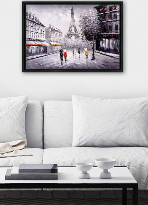 Siyah L Çerçeve Kanvas Tablo 55x75 cm
