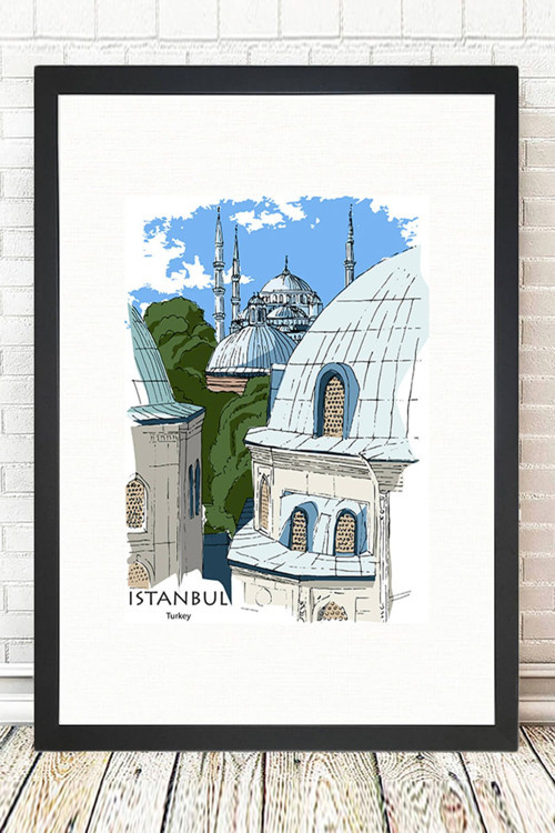 Siyah Çerçeveli Tablo 25 cm x 30 cm
