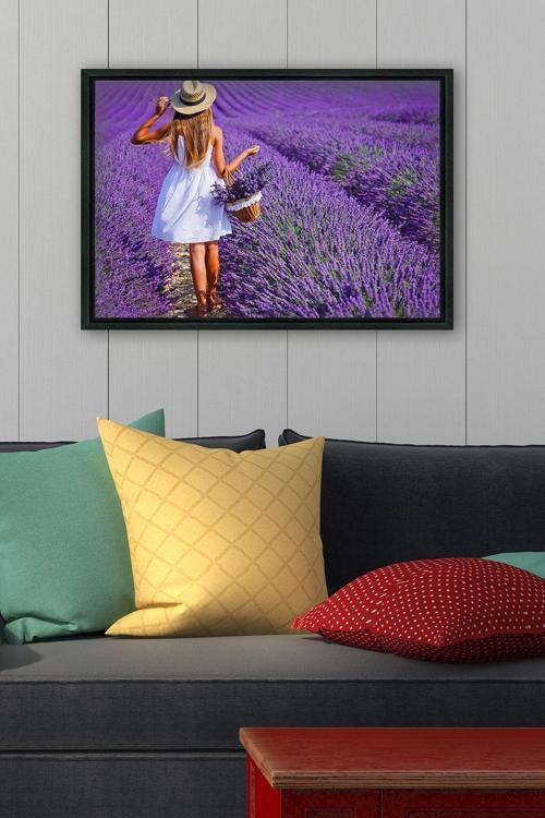 Siyah L Çerçeve Kanvas Tablo 55x75 cm
